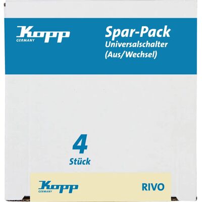 Kopp RIVO Uniwersalne przełączniki - Zestaw 4 szt. Kopp RIVO Uniwersalne przełączniki - Zestaw 4 szt.