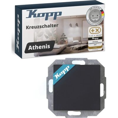 Kopp Kopp Kreuzschalter - Athenis - Interrupteur simple - Anthracite Mat - Interrupteur Kopp Kopp Kreuzschalter - Athenis - Interrupteur simple - Anthracite Mat - Interrupteur