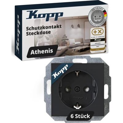 Heinrich Kopp GmbH Athenis Cor Cinza com Proteção Infantil - Tomada de Parede Heinrich Kopp GmbH Athenis Cor Cinza com Proteção Infantil - Tomada de Parede