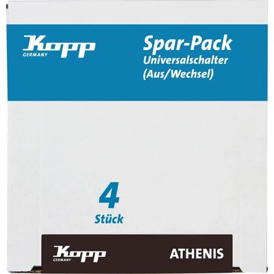 Kopp Athenis 4-Channel Steel Switch - Universal Switch Kopp Athenis 4-Channel Steel Switch - Universal Switch