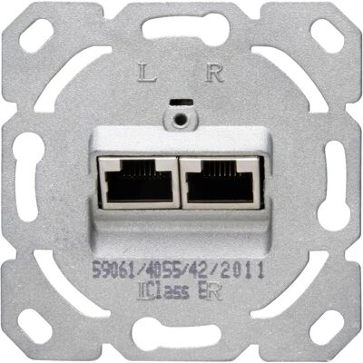 Enchufe de red Kopp - CAT6, 2 conectores, montaje en pared Enchufe de red Kopp - CAT6, 2 conectores, montaje en pared