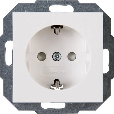 Witte kindersafe elektrische wandcontactdoos Witte kindersafe elektrische wandcontactdoos