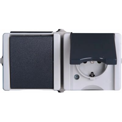Kopp 139456006 Steckdose - Grau - IP44 Kopp 139456006 Steckdose - Grau - IP44