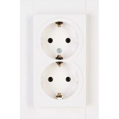Kopp 929529008 White Double Socket Outlet - Wall Mountable Product Type Kopp 929529008 White Double Socket Outlet - Wall Mountable Product Type