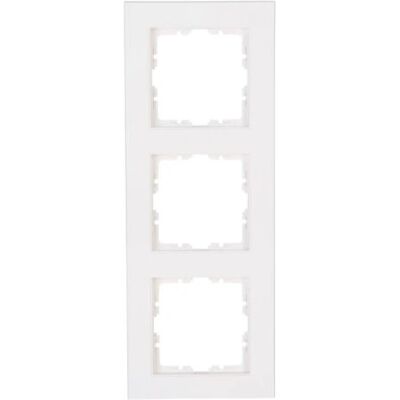 Placa de Pared Blanca Kopp - Cubierta triple para interruptores - IP20 Placa de Pared Blanca Kopp - Cubierta triple para interruptores - IP20