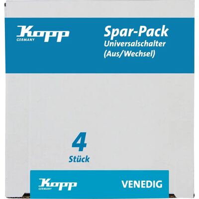 Kopp Venedig Profi-Pack 4 Interruptores universales - Interruptores Kopp Venedig Profi-Pack 4 Interruptores universales - Interruptores