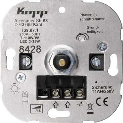 Variateur LED Heinrich Kopp GmbH - Réglable, Compatible avec Interrupteurs - Publicité Variateur LED Heinrich Kopp GmbH - Réglable, Compatible avec Interrupteurs - Publicité