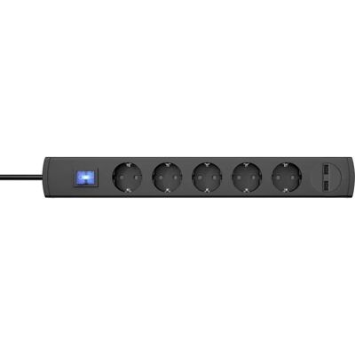 KOPP Przedłużacz UNOv.5f.m.Sch.anth1,4USB - Power Strip KOPP Przedłużacz UNOv.5f.m.Sch.anth1,4USB - Power Strip