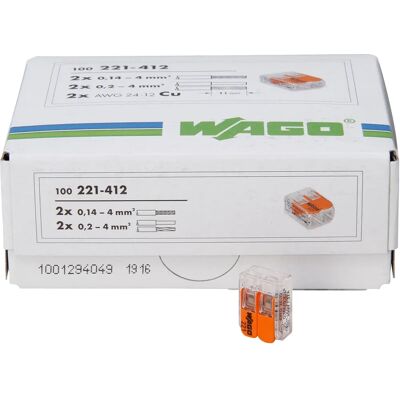 Heinrich Kopp GmbH WAGO Złącze 2-biegunowe, max 4mm², przezroczyste, pomarańczowe - złącze kablowe Heinrich Kopp GmbH WAGO Złącze 2-biegunowe, max 4mm², przezroczyste, pomarańczowe - złącze kablowe