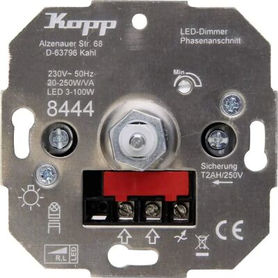 Kopp 844400008 Interruptor de Pared - Para LED, Halógenos, Incandescentes - Dimmer Kopp 844400008 Interruptor de Pared - Para LED, Halógenos, Incandescentes - Dimmer