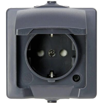 Kopp Nautic IP44 Feuchtraum Steckdose - Anthrazit Kopp Nautic IP44 Feuchtraum Steckdose - Anthrazit