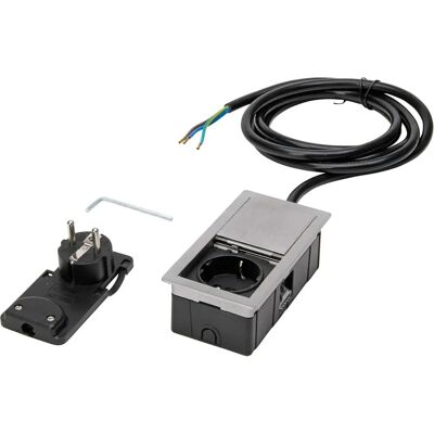 KOPP VHIT 939660014 - VersaHIT Mono - Stahl Steckdose KOPP VHIT 939660014 - VersaHIT Mono - Stahl Steckdose