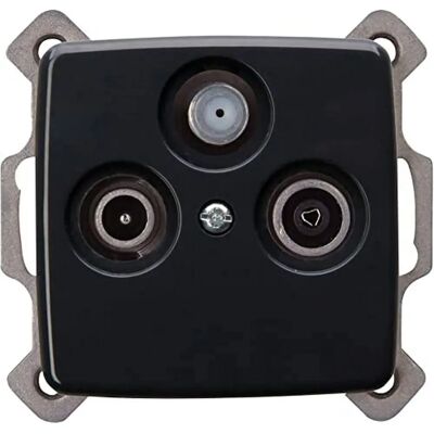 Kopp - Presa antenna 3-porte Rivo - Antracite - Uscita TV Kopp - Presa antenna 3-porte Rivo - Antracite - Uscita TV