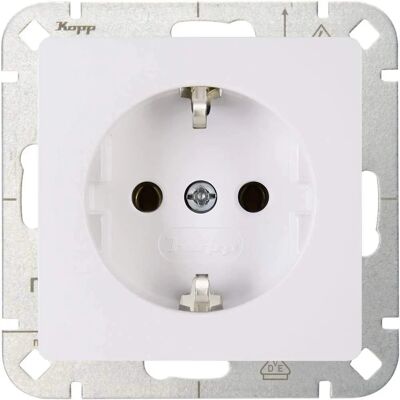 Kopp 923502002 Arctic White Einzel-Gang Schuko Steckdose - Elektrischer Anschluss Kopp 923502002 Arctic White Einzel-Gang Schuko Steckdose - Elektrischer Anschluss