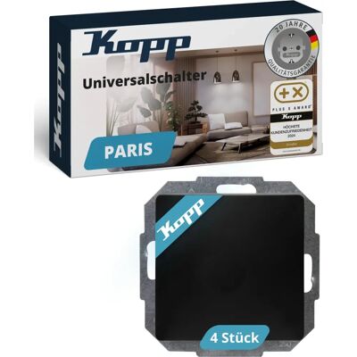 Kopp Merk Universeel Schakelaar - Parijs Mat Zwart - Schakelaar Kopp Merk Universeel Schakelaar - Parijs Mat Zwart - Schakelaar