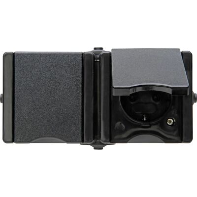 Kopp ProAQA Dubbele IP44 Waterdichte Buitencontactdoos - Stopcontact Kopp ProAQA Dubbele IP44 Waterdichte Buitencontactdoos - Stopcontact