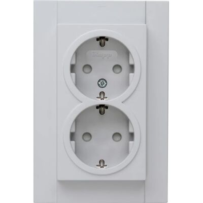 Kopp Athenis Presa doppia a incasso - Design RAL in grigio opaco Kopp Athenis Presa doppia a incasso - Design RAL in grigio opaco