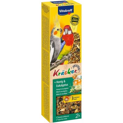 Crackers Vitakraft pour perroquets - Miel & eucalyptus, Amande & Figue - Nourriture pour oiseaux - Publicité Crackers Vitakraft pour perroquets - Miel & eucalyptus, Amande & Figue - Nourriture pour oiseaux - Publicité