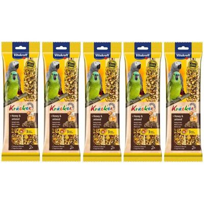 Cibo per parrocchetti Vitakraft Bastoncini di Miele - Grande Razza Cibo per parrocchetti Vitakraft Bastoncini di Miele - Grande Razza