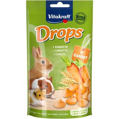 Gouttes de Carotte Vitakraft pour Rongeurs - Friandises Gouttes de Carotte Vitakraft pour Rongeurs - Friandises