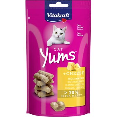 Vitakraft Cat Yums Snacks Fromage - 40g - Publicité Vitakraft Cat Yums Snacks Fromage - 40g - Publicité