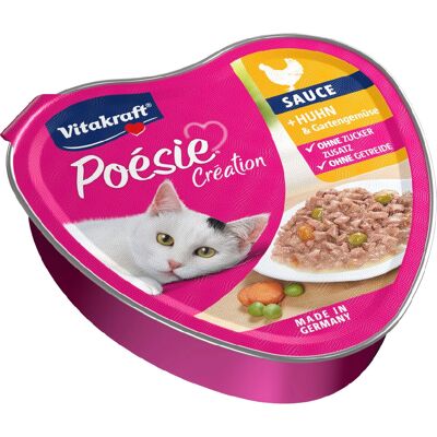 Jedzenie dla kotów Vitakraft - Kurczak i warzywa w sosie - 85 g Jedzenie dla kotów Vitakraft - Kurczak i warzywa w sosie - 85 g