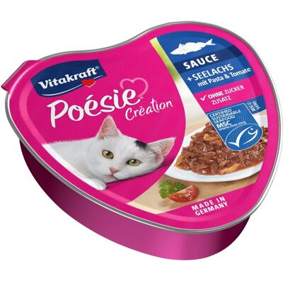 Jedzenie dla kotów Vitakraft Poesie - Łosoś i Szpinak w Galarecie - 85 g Jedzenie dla kotów Vitakraft Poesie - Łosoś i Szpinak w Galarecie - 85 g
