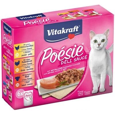 Vitakraft Katzenfutter - Feucht mit Fleisch, 85g, 3 Sorten Vitakraft Katzenfutter - Feucht mit Fleisch, 85g, 3 Sorten