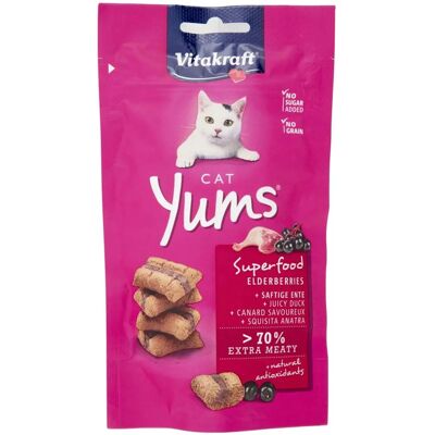 Vitakraft Cat Yums Canard Sureau - Collations pour Chats - Publicité Vitakraft Cat Yums Canard Sureau - Collations pour Chats - Publicité