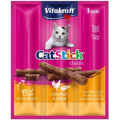 Vitakraft Cat-Stick Mini Geflügel mit Leber - 20 St Vitakraft Cat-Stick Mini Geflügel mit Leber - 20 St