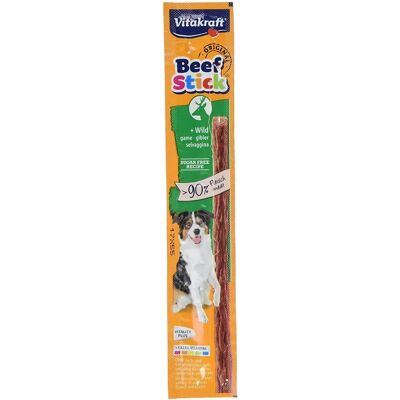 Friandise pour Chiens Vitakraft Bâton de Bœuf - Gibier - Pack de 50 - Publicité Friandise pour Chiens Vitakraft Bâton de Bœuf - Gibier - Pack de 50 - Publicité