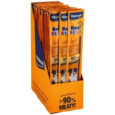 VITAKRAFT Palitos de Carne de Res con Pavo - Snack para Perros - Pack de 50 VITAKRAFT Palitos de Carne de Res con Pavo - Snack para Perros - Pack de 50