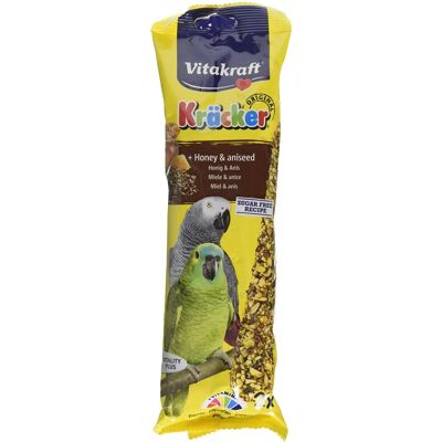 Snack para aves Vitakraft - Miel y Anís - 5 Paquetes de 2 - 180g Snack para aves Vitakraft - Miel y Anís - 5 Paquetes de 2 - 180g