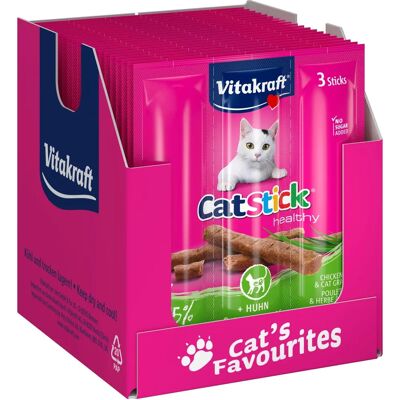 Vitakraft Kat Snacks - Mini Kip & Kattengras - 20 Stuks Vitakraft Kat Snacks - Mini Kip & Kattengras - 20 Stuks