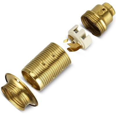 REV Ritter Soquete de metal branco E14 - Acessório para lâmpada REV Ritter Soquete de metal branco E14 - Acessório para lâmpada