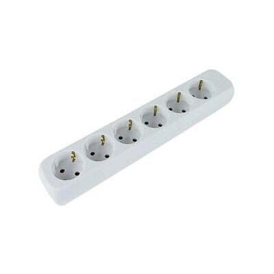 REV 512393555 Verlengsnoer - 6 stopcontacten, Binnen, Wit REV 512393555 Verlengsnoer - 6 stopcontacten, Binnen, Wit