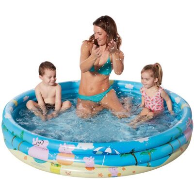 Happy People Peppa Pig Aufblasbarer Pool - 3 Ringe, 150cm Happy People Peppa Pig Aufblasbarer Pool - 3 Ringe, 150cm