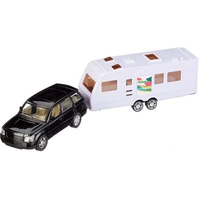 Auto in miniatura con roulotte - Giocattolo Auto in miniatura con roulotte - Giocattolo