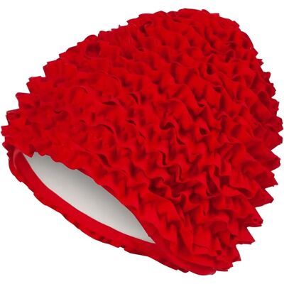 Bonnet de Natation à Volants Rouge - Bonnet de bain Bonnet de Natation à Volants Rouge - Bonnet de bain