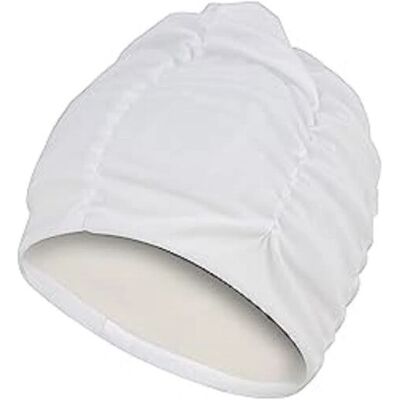 Bonnet de bain en tissu froissé blanc Fashy - Bonnet de bain Bonnet de bain en tissu froissé blanc Fashy - Bonnet de bain