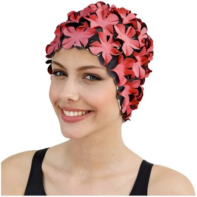 Bonnet de Bain en Caoutchouc à Fleurs Fashy - Bonnet de Piscine Bonnet de Bain en Caoutchouc à Fleurs Fashy - Bonnet de Piscine