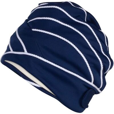 Fashy Casque de Natation en Tissu à Piping Marine - Casque de Natation Fashy Casque de Natation en Tissu à Piping Marine - Casque de Natation