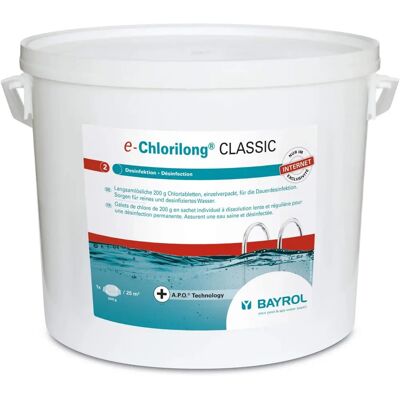 Bayrol e-Chlorilong Classic - 10 kg Pastilles de chlore pour piscine - Publicité Bayrol e-Chlorilong Classic - 10 kg Pastilles de chlore pour piscine - Publicité