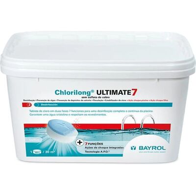 Tablettes multifonctions Chlorilong ULTIMATE 7 Bayrol - Publicité Tablettes multifonctions Chlorilong ULTIMATE 7 Bayrol - Publicité
