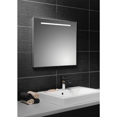 Miroir LED Premium - Satin 60x60cm - Éclairage Indirect - Publicité Miroir LED Premium - Satin 60x60cm - Éclairage Indirect - Publicité