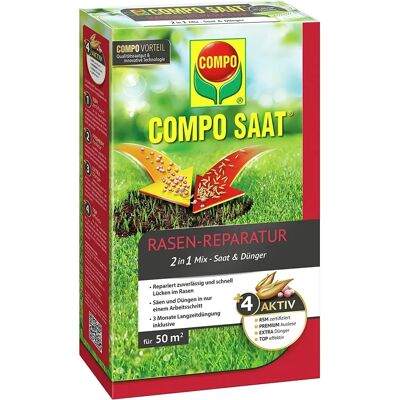 Compo GmbH COMPO SAAT Rasen-Reparatur 1,2 kg, 2-in-1 Aussaat & Düngen Compo GmbH COMPO SAAT Rasen-Reparatur 1,2 kg, 2-in-1 Aussaat & Düngen
