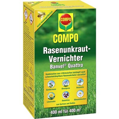 Compo GmbH Banvel Quattro Rasenunkrautvernichter - Systemischer Unkrautbekämpfer für Rasen Compo GmbH Banvel Quattro Rasenunkrautvernichter - Systemischer Unkrautbekämpfer für Rasen