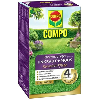 COMPO Gyepműtrágya gyomok és moha ellen, 3 kg COMPO Gyepműtrágya gyomok és moha ellen, 3 kg