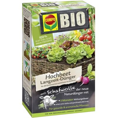 COMPO BIO Magasított Ágyak Trágya - Organikus, Juhszőr, 750g COMPO BIO Magasított Ágyak Trágya - Organikus, Juhszőr, 750g