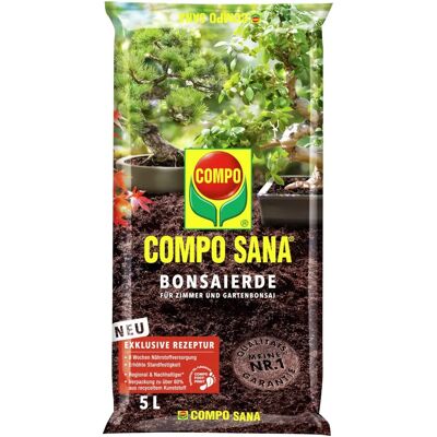 Bonsai Föld Compo Sana - 5L - Stabil, Jó Vízelvezetés, Növényvédő 8 Hét Bonsai Föld Compo Sana - 5L - Stabil, Jó Vízelvezetés, Növényvédő 8 Hét